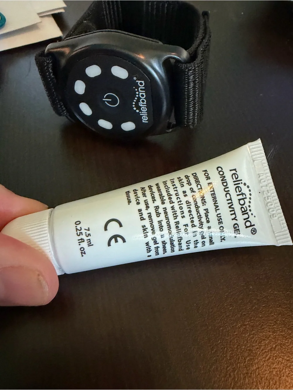 Relief Band Sport Anti-Nausea Wearable Wristband - Black - never worn